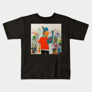 Man in abstract style Kids T-Shirt